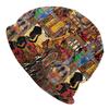 Biihudu African Tribal Hats For Women & Men - Funky Bonnet Beanie With Tribal Patterns, Ethnic Cultural For Festivals, Parties,