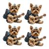 Yorkie Car Vent Clip Cute Dog Air Freshener Automobile Pendant with Fragrance Pad Gift for Dog Lovers Guitar Enthusiasts