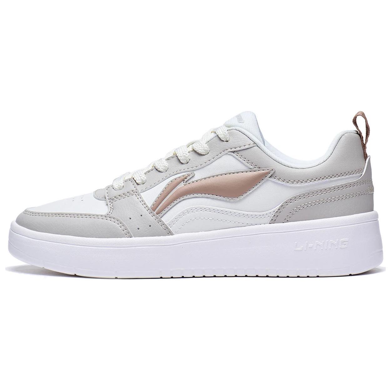 

Li Ning Sycee Slip Resistant Cushioning Abrasion Resistant Low top Skateboard Shoes Women s White Gray AGCV196-1 37