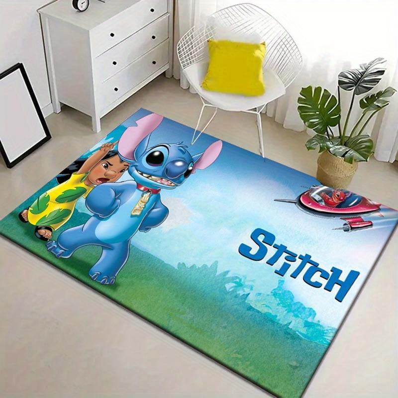 1pc Stitch Pattern Area Rug Soft Flannel Floor Mat for Living Room,Office,Bedroom and Carpet