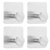 4Pcs Wall Hook Stylish Versatile Self-Adhesive Hooks Bathroom Shower Organizer for Towels Robes Clothes