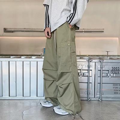 Vintage High Street Cargo Pants Men's Straight Tube Sports Casual Pants