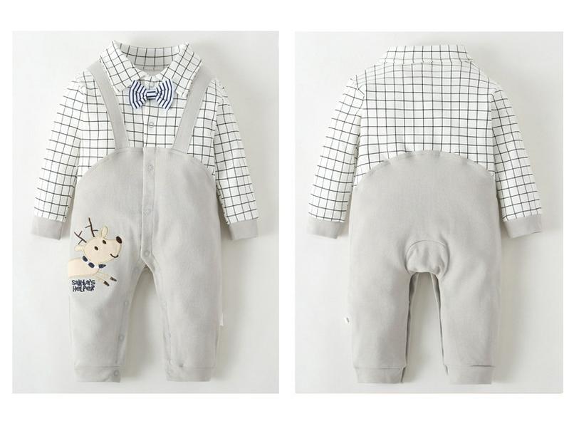 Baby Junge Langarm Strampler im koreanischen Stil - Herbst/Frühling Gentleman Body Schlafanzug