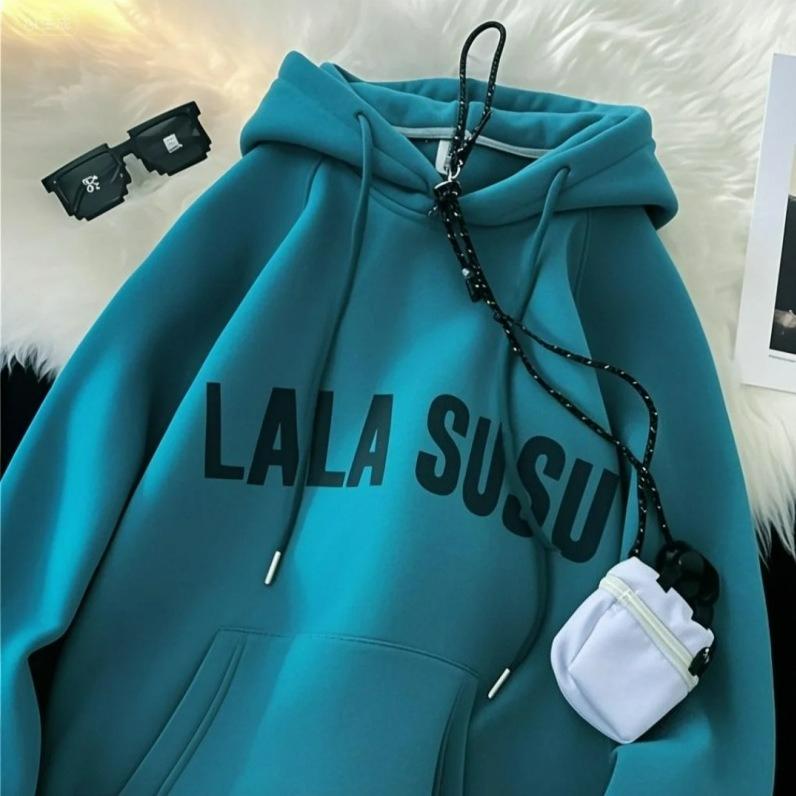 

Tide Brand Casual Hooded Plus Velvet Sweater Loose American Wild Retro Youth Fashion Fashion Boys Sweater Jacket XXXXL синій