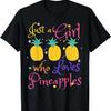 Nur ein Mädchen, das Ananas liebt, für Ananasliebhaber Lustiges T-Shirt