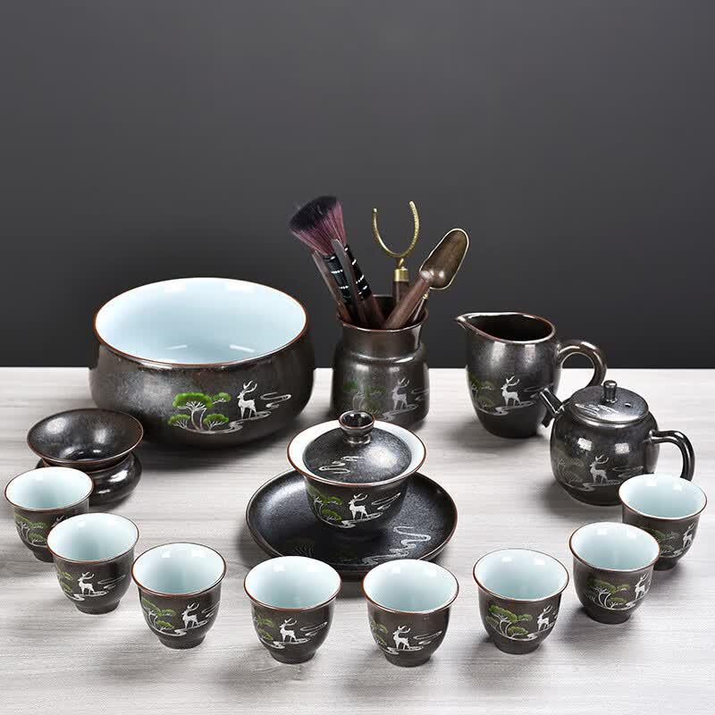 

ChaXun 10-Piece Light Luxury Ceramic Tea Set