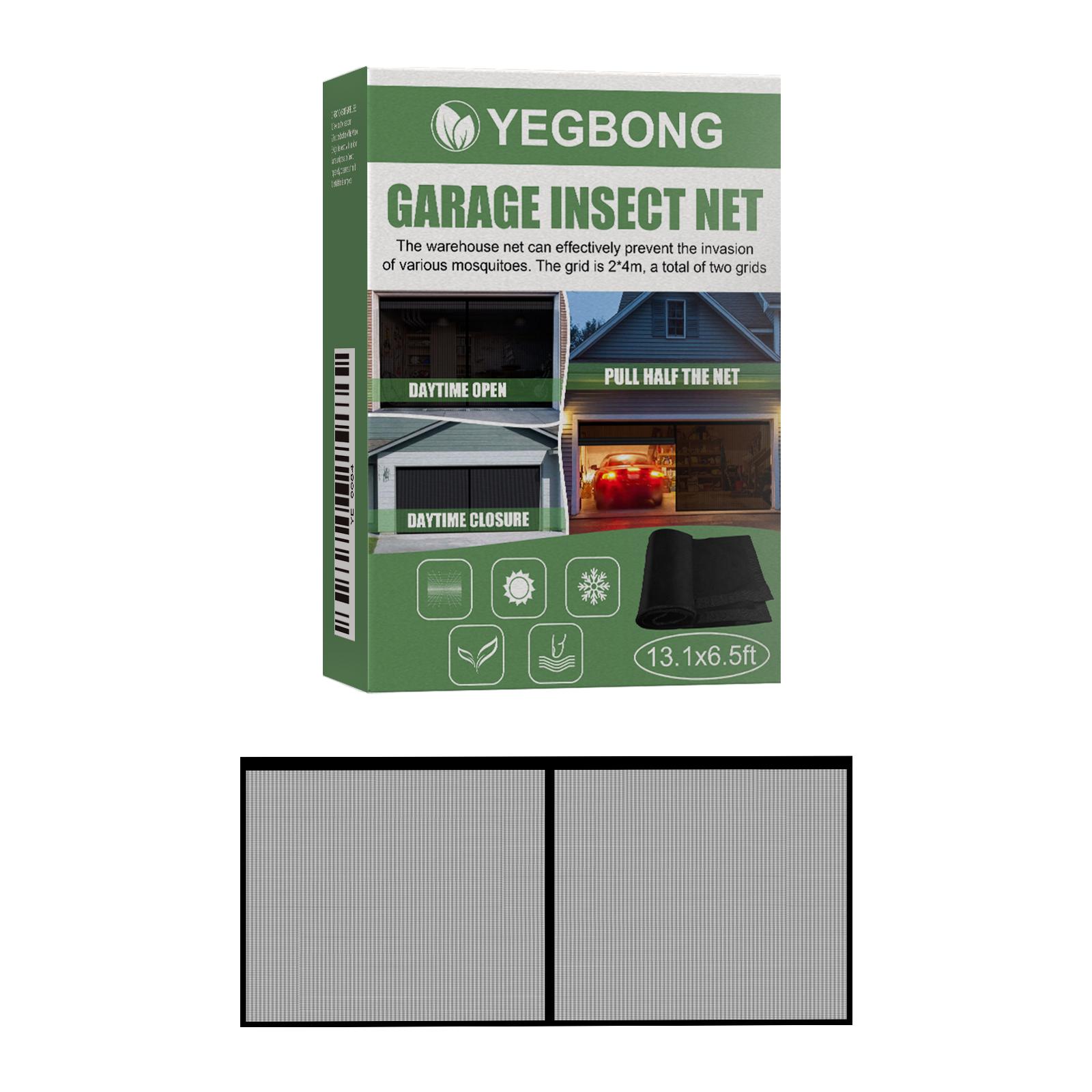 Garage Insect Screen With Magic Tape, Seamless Retractable Portable Mosquito Net, Easy Install Garage Door Screen