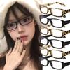 Vintage Stil Kleines Schwarzes Quadratisches Rahmenbrille Y2K Jahrtausend Süß Cool Spicy Girl Premium Gefühl Cosplay Fotografie Brille