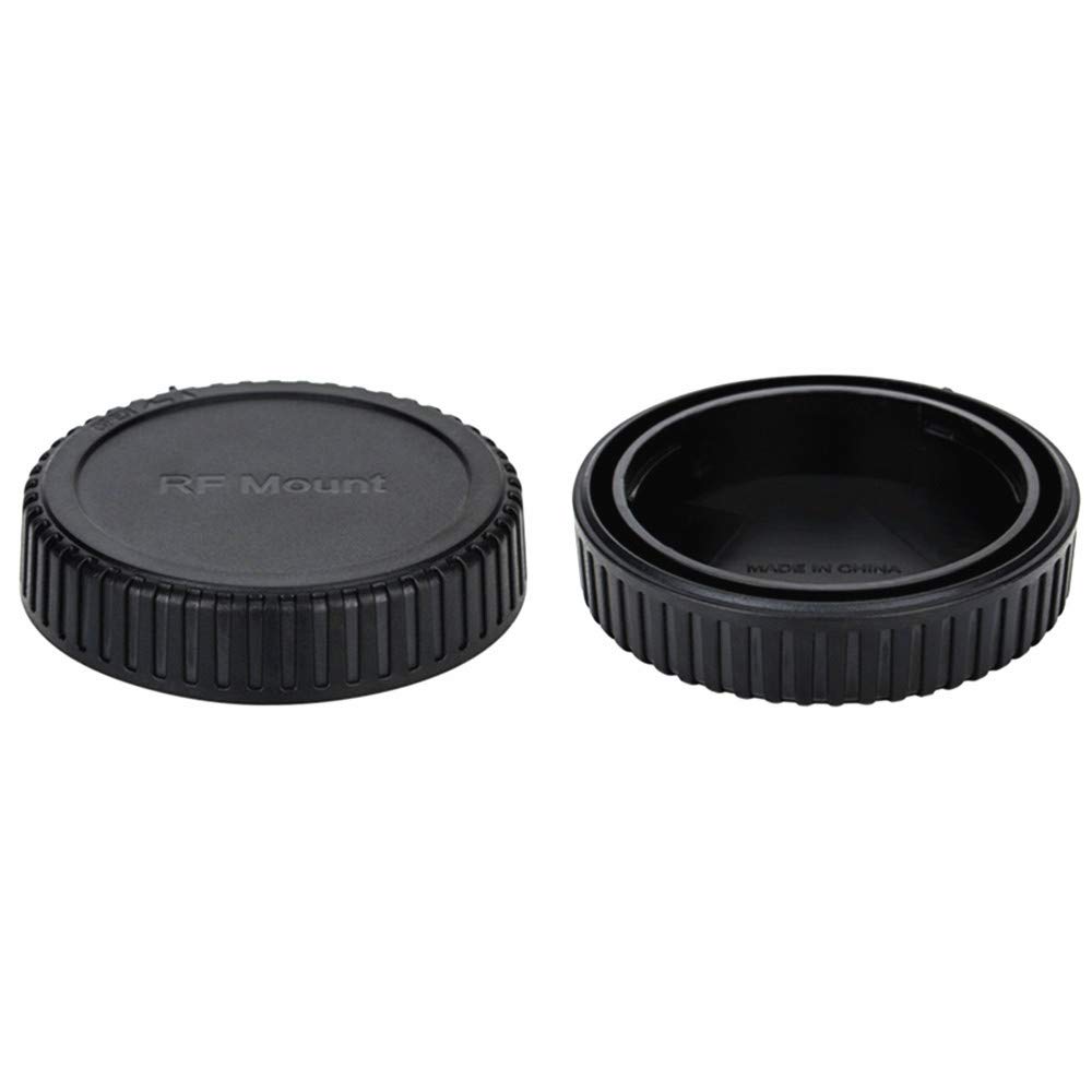 Two Pairs of JJC Camera Body Caps Rear Lens Caps for Canon EOS R5 Mark and Ra Compatible with Canon RF Mount Camera Body + R50V, R1, II, R100, R8,