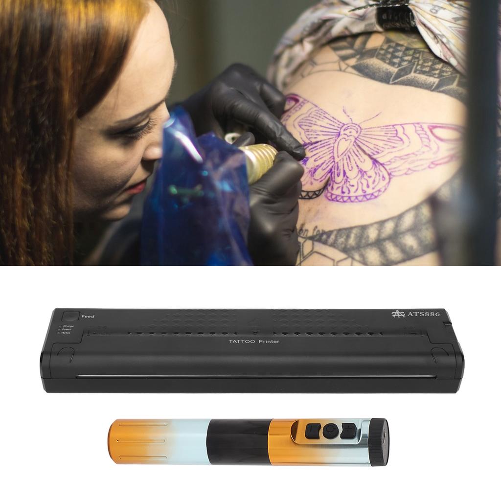 1200mAh Thermal Tattoo Transfer Stencil Copier Machine USB Interface 1500mAh Wireless Tattoo Pen