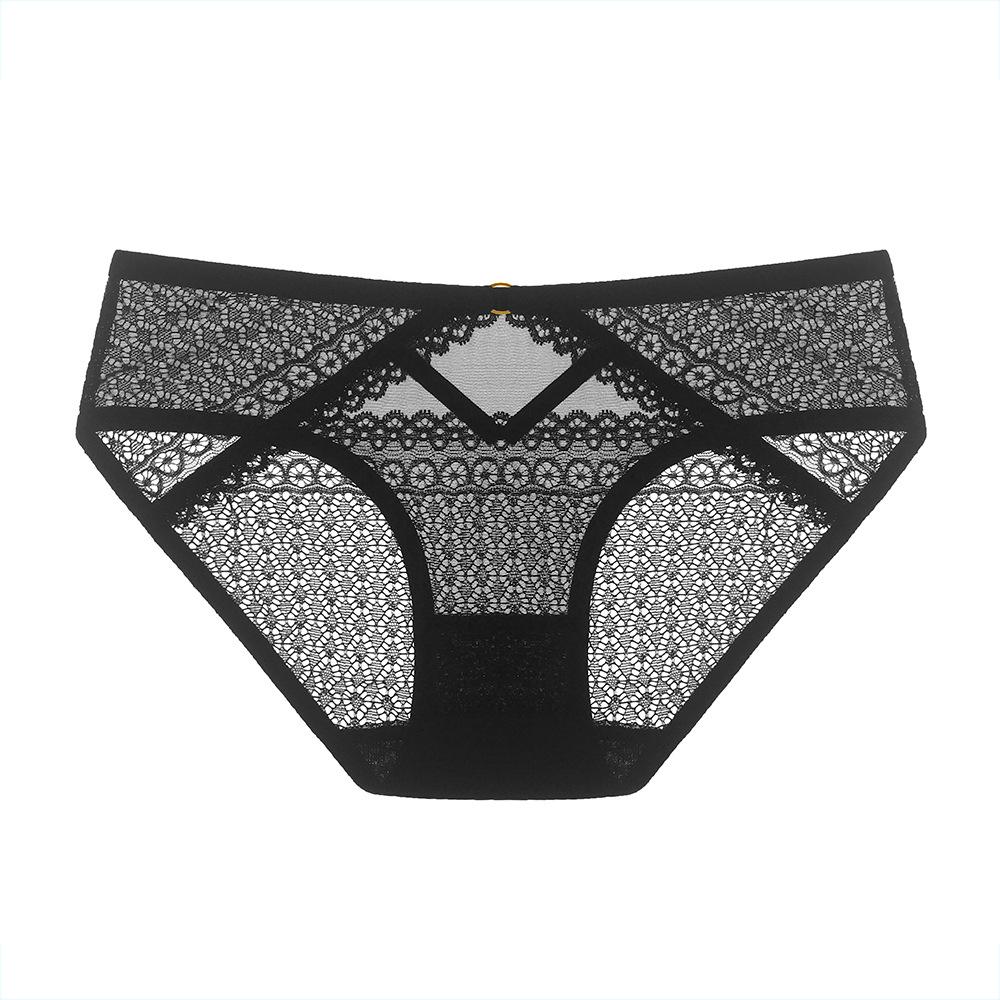 Panties Women's Lace Mid-waist Hip Lift Hollow Sexy and Breathable Mesh Seamless Women's Briefs 5003