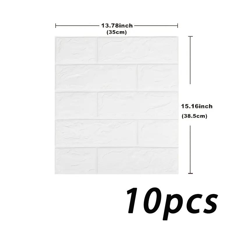 3D anti fouling self-adhesive bedroom retro solid color wall sticker 38.5X35cm waterproof wallpaper