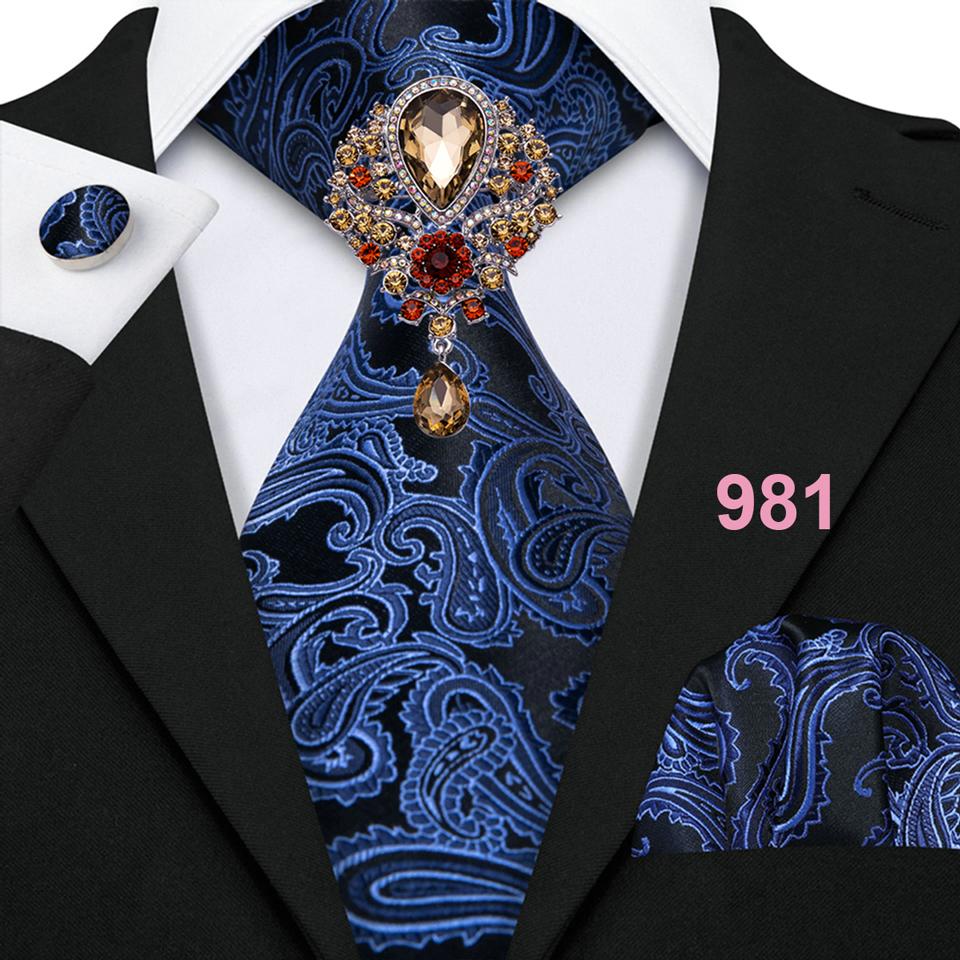 12 modele de broșă de cravată cachetadă pentru bărbați nunta set de cravate de mătase formală
