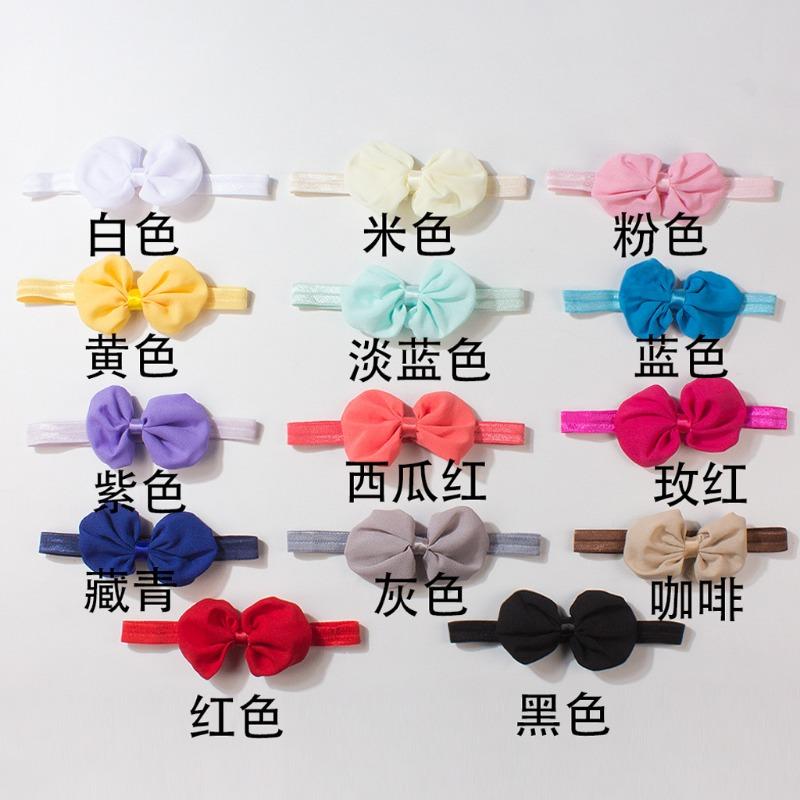Children's headband hair accessories, chiffon bow elastic headband, newborn baby headband flower headscarf