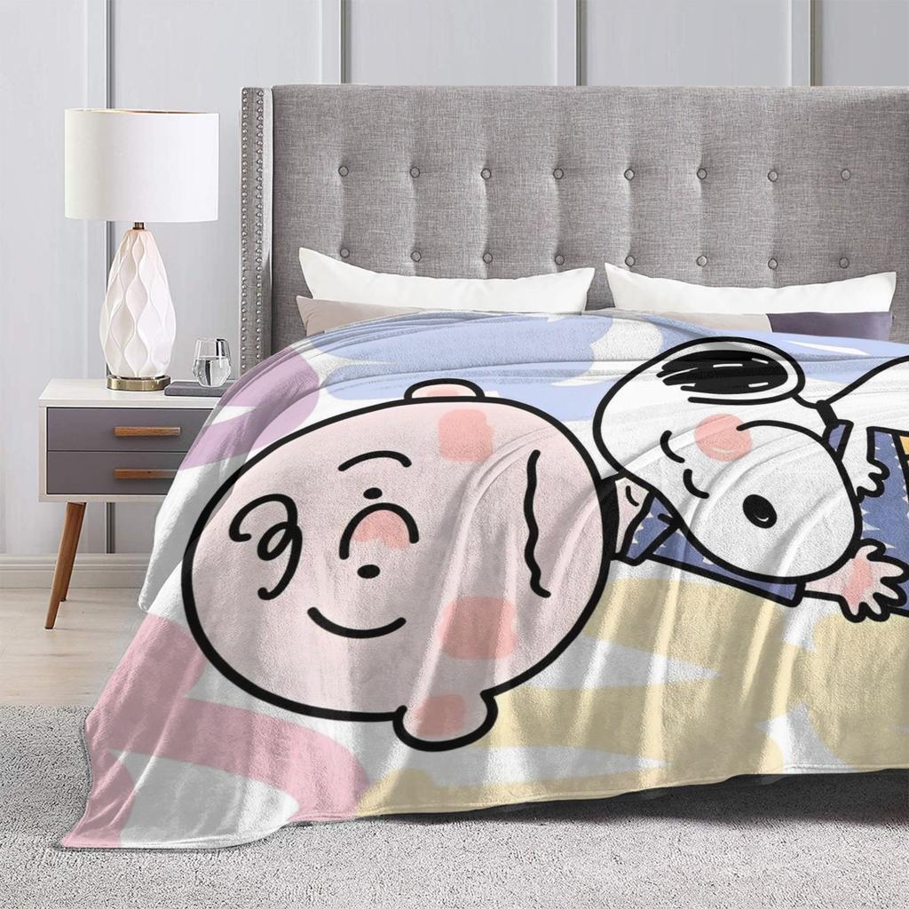 Snoopys Blankets Cartoon Manga Fuzzy Awesome Warm Throw Blankets for Home Autumn/Winter,