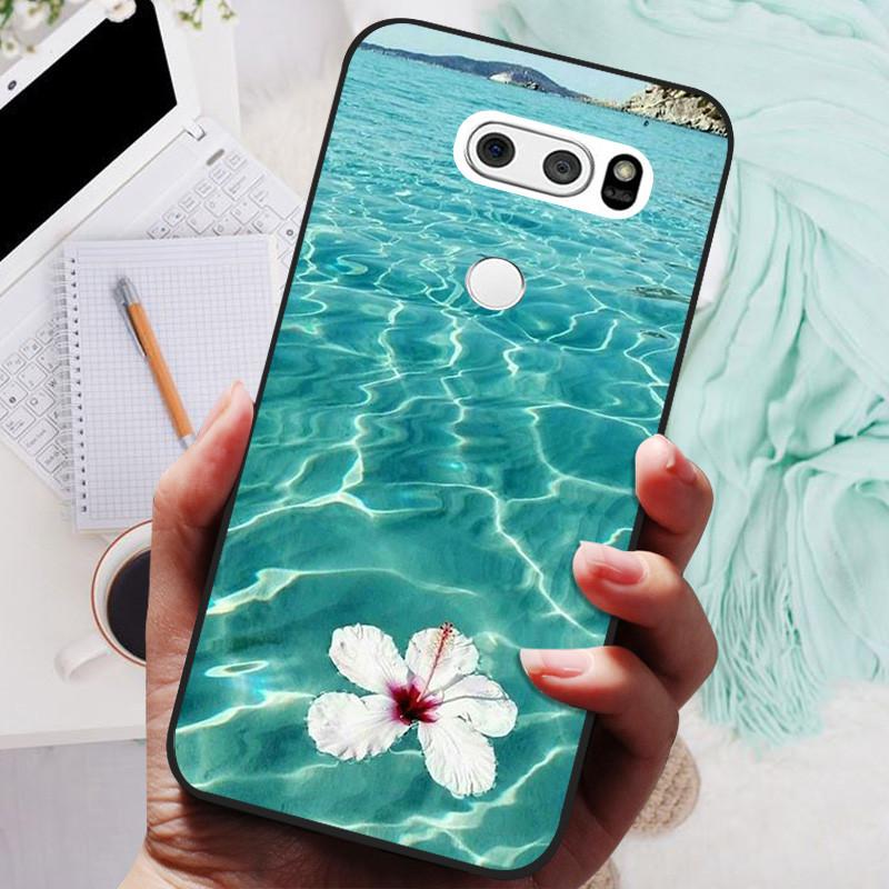 Para LG V30 V30+ Funda Gato Lindo Pintado Trasera para Teléfono Para LG V35 V30S Thinq Funda Silicona Suave Para LGV30 V30 Plus Fundas Coques