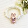 5 Pics Cartoon Labubu Off-white Elastic Hair Tie for Women & Kids