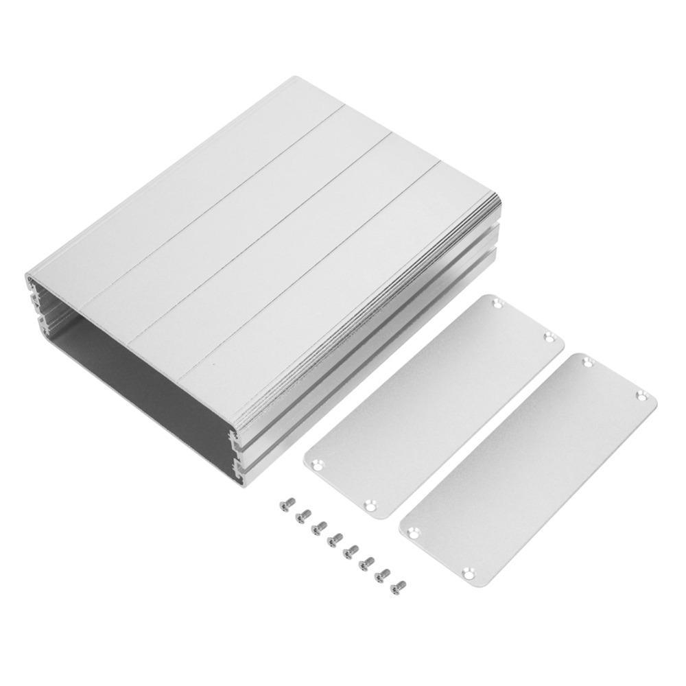 Durable 45x122x160mm Aluminum Box Aluminum Alloy Cooling Design Aluminum Project Box Silver Electrical Box Shell Case