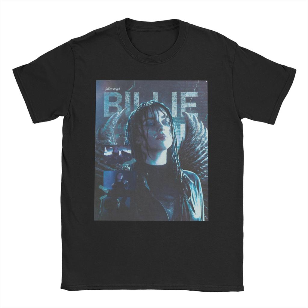 Amerikanisches Sänger T-Shirt für Männer Frauen BILLIEEILISH Baumwoll-T-Shirt Rundhals Kurzarm T-Shirts Klassische Kleidung