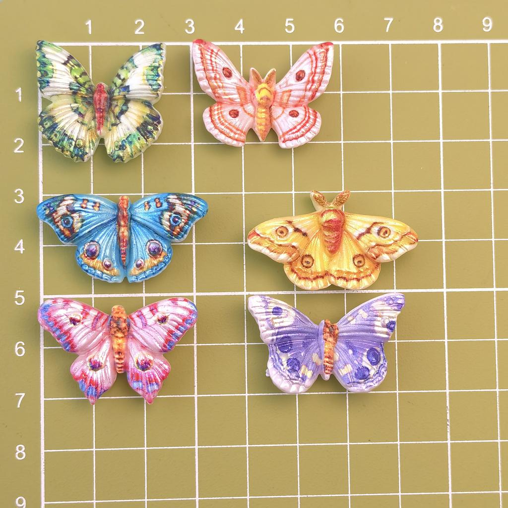 Resin Cabochons Butterfly Flatback Charms for DIY Jewelry, Scrapbooking, Hair Accessories, Phone Cases, Shoes Buckle Decoration