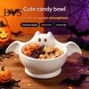 Desktop Organizer for Halloween Candy Bowl, Bat Shape Ceramic Serving Dish, Cute Party Treat Server Tabletop Decoration Snacks And Home Storage Themed