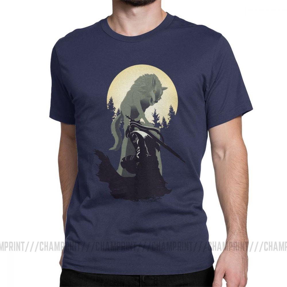 Knight Artorias And Sif Dark Souls T-Shirt Men 100% Cotton T Shirt Praise The Sun Bloodborne Game Short Sleeve Tee Plus Size