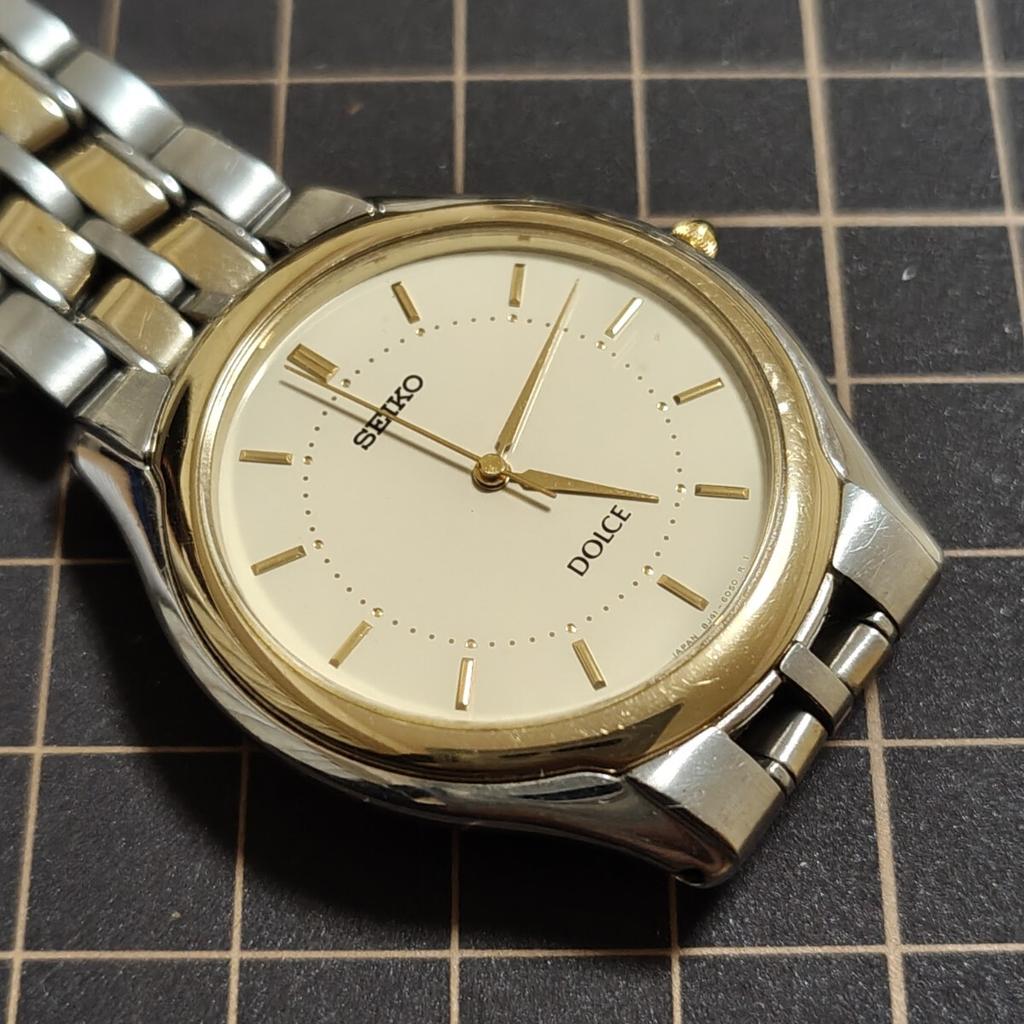 SEIKO Dolce Quartz Watch [Working Condition] 8J41-6030 Men's/ Boys'/ Ladies' (Management K26)
