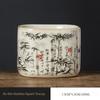 Taza de Té China de Bambú de 120 ml Cerámica Ru Yao Apertura Amarilla Hermosa Taza de Té Flores Vajilla Taza de Maestro Juego de Té KungFu