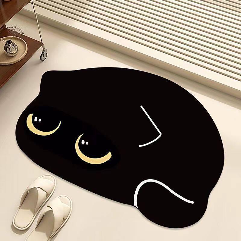 Cartoon Kitten Quick-Dry Non-Slip Bathroom Mat