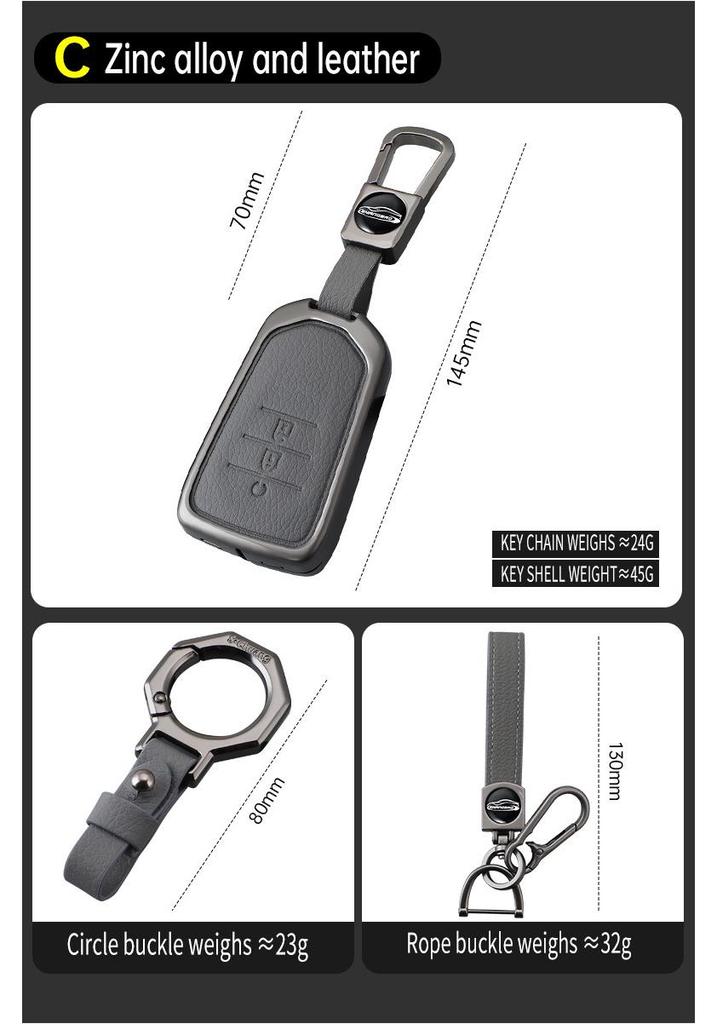 Isuzu D-Max and mu-X Premium Metal Key Cover for Lingtuo Ruimai Pickup – Men's High-End Car Shell Buckle