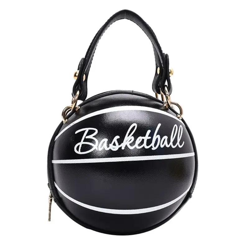 1 Stück Neue Damen Tasche Modische Kette Basketball Vielseitige Umhängetasche Personalisierte Runde Balltasche