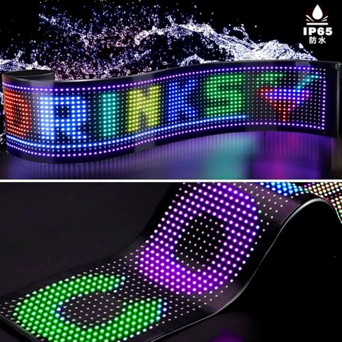 Devil Eye Car Devil Eye Light for Car Devil Eye Light Electric Sign LED Matrix Devil Eye Truck Flexible Foldable Lightweight Waterproof Car Store