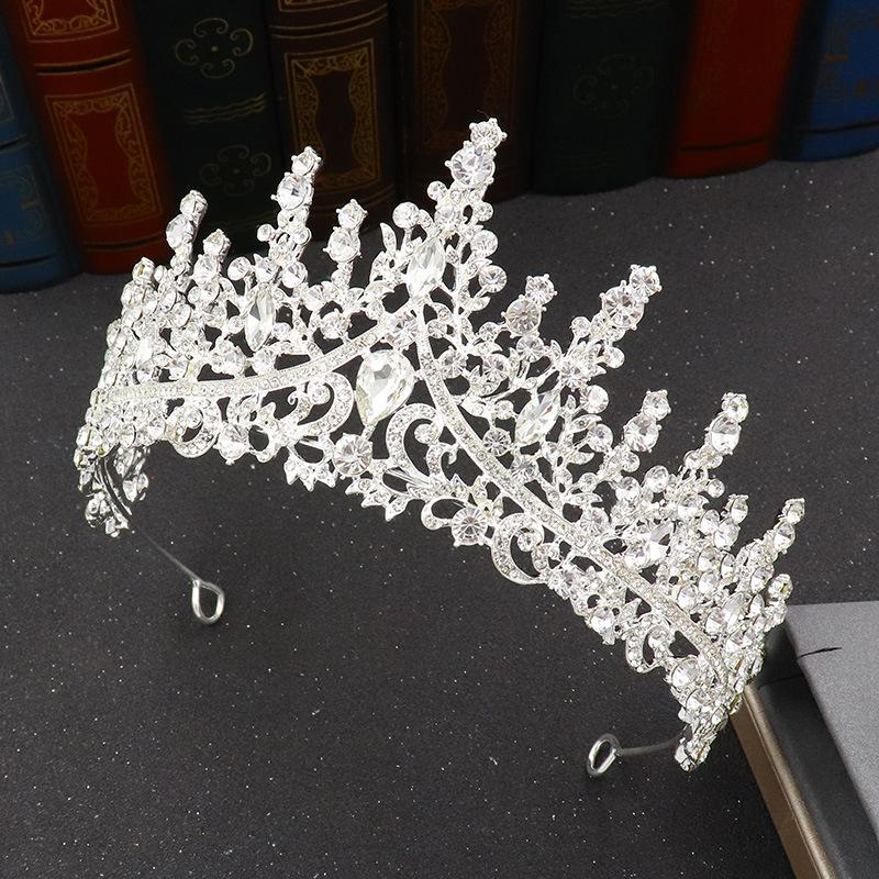 New Bridal Crown Baroque Atmospheric Rhinestone Birthday Crown Performance Hair Accessories Wedding Dress Accessories