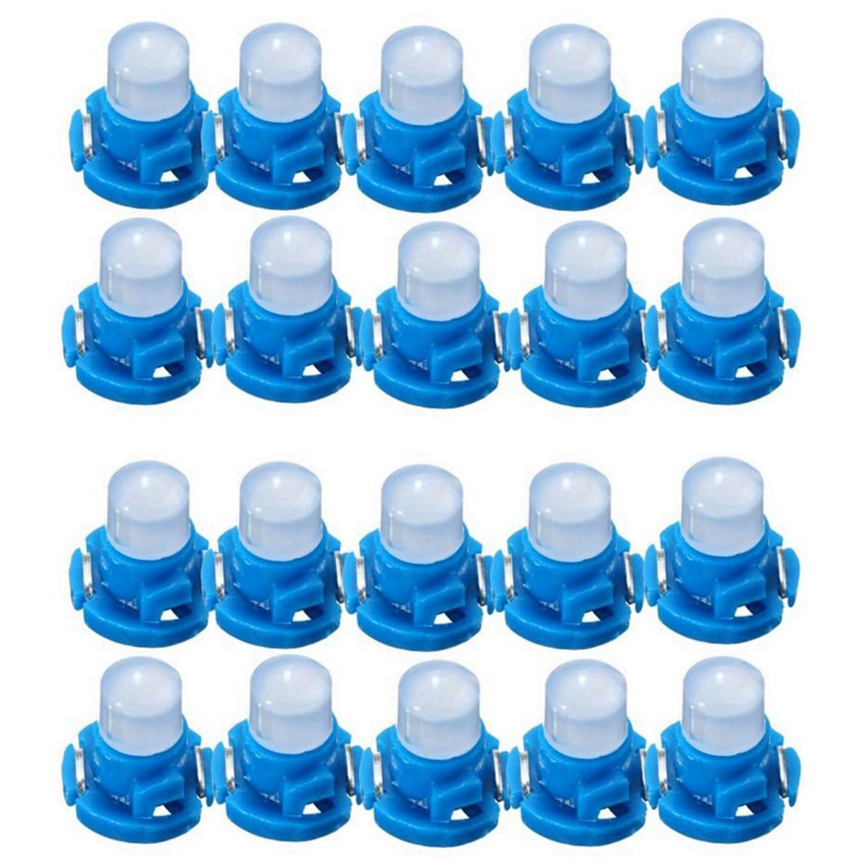 

Jppium 20pcs Car Dash Instrument Base Light Lamp T4.2 COB Automotive Wedge Dashboard Valve DC12V Lamp синий