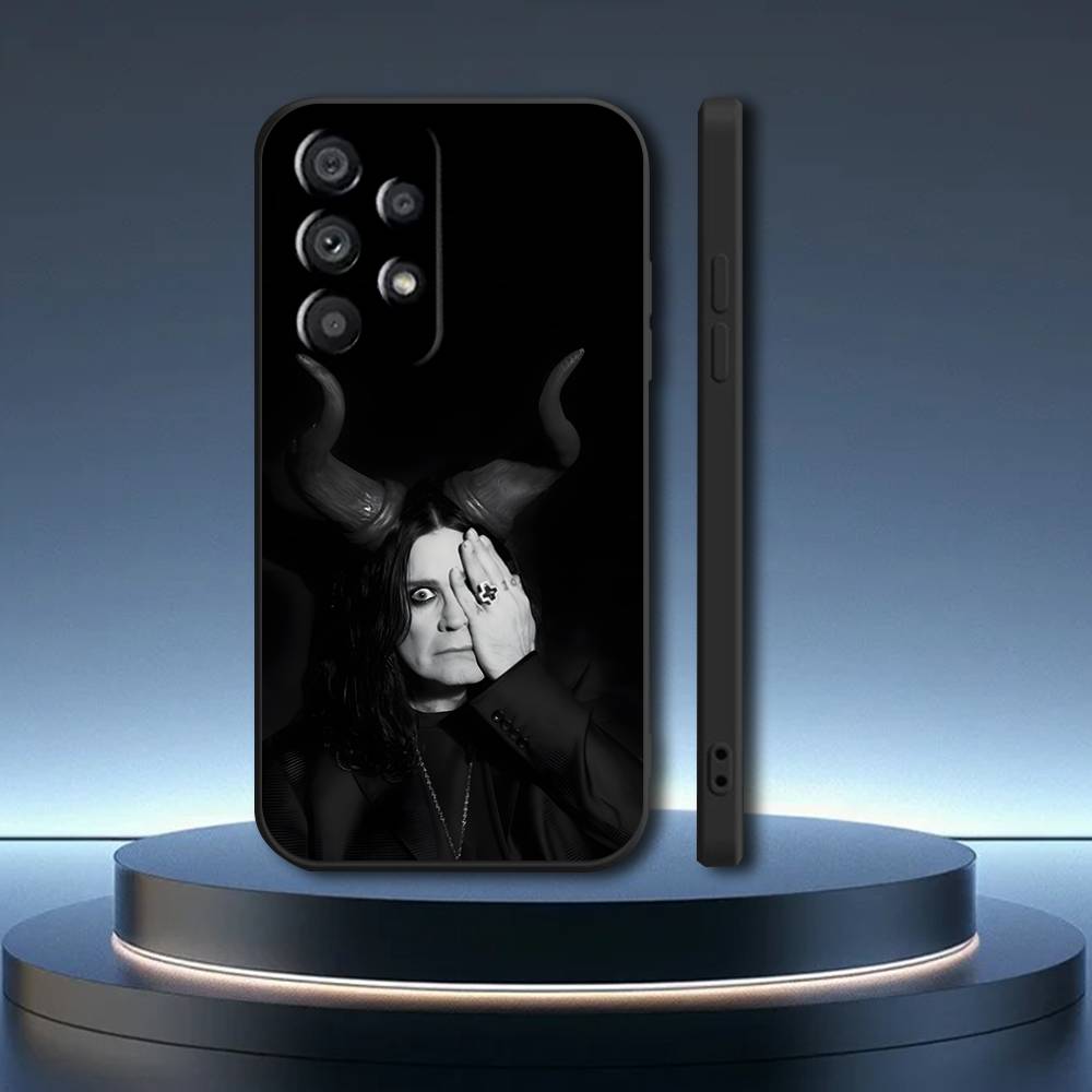 Custodia per Telefono Singer O-Ozzy Osbourne Per Samsung Galaxy A91,80,73,72,71,53,52,51,22,5G Cover Nera Morbida Antiurto