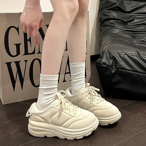 [Fashion Tribe] Simple Thick-soled Heightening Dad Shoes Women's 2025 Summer New Comfortable and Breathable Fat Shoes Run