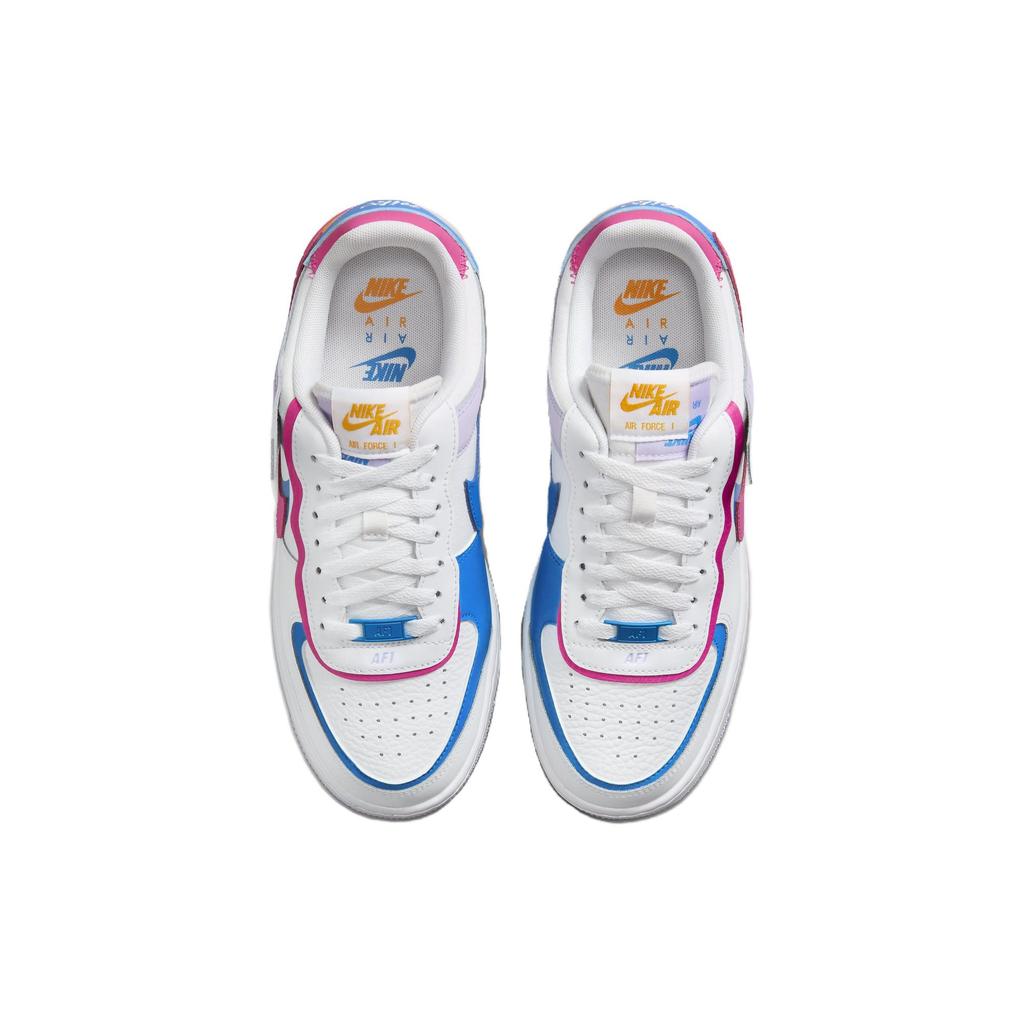 Nike Air Force 1 Shadow Slip Resistant Slip Resistant Low Top Skateboard Shoes Women's White Pink Blue HF5064-100