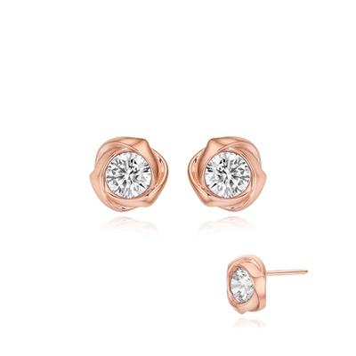 Silver Cubic Earrings Sc24B07E