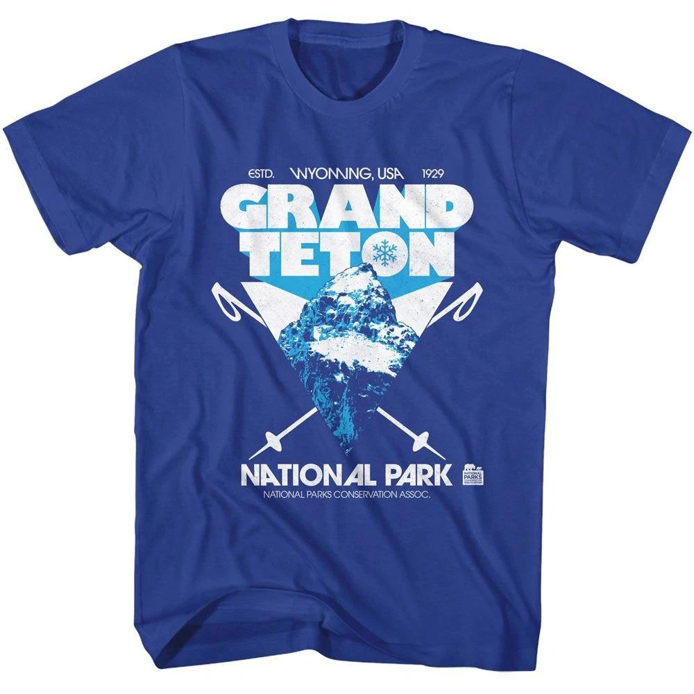 National Parks - Grand Teton Peak - American Classics - Solid Blue Short S 130