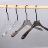 Acrylic Transparent Hangers with Black and Gunmetal Hooks for Women's and Men's Clothing
