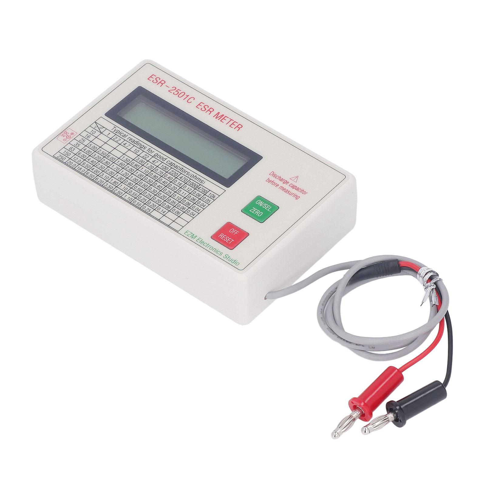 

Handheld ESR Capacitor Tester High Accuracy Lightweight Smart Shutdown Function ABS Capacitance Meter