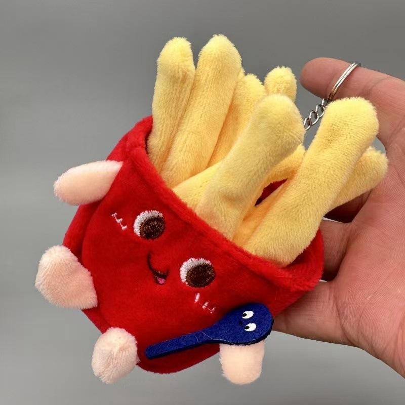 Cute Hamburger Hot Dog Fries Fried Chicken Legs Bread Food Soft Cotton Grab Machine Doll Decoration Sprinkle Wedding Celebration