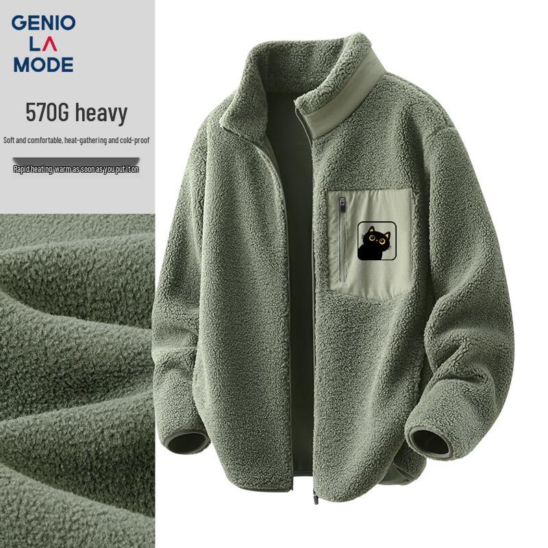 

GENIOLAMODE Men s Winter Heavyweight Double-Sided Fleece Jacket 2XL
