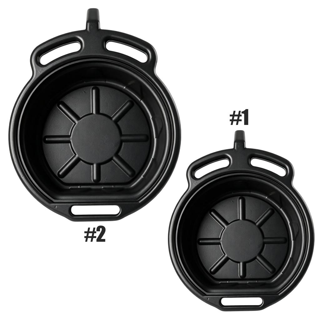 Large Coolant Drain Pans Chemical Resistant Design Plastic Anti Splash Oil Pans Anti Splash Baffles Large Spout for Easy Pouring