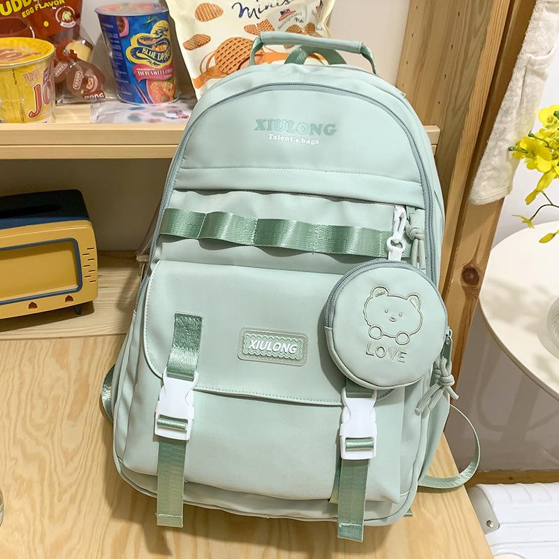 School bag children, primary school students, girls, junior high school students, college students, high-value splicing backpack