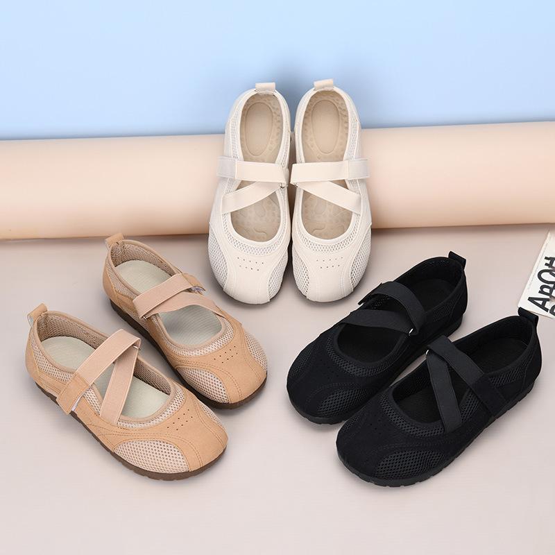 Summer New Mesh Velcro Light Breathable Fashion Casual Single Shoes Soft Sole Soft Surface Comfortable Women's Shoes