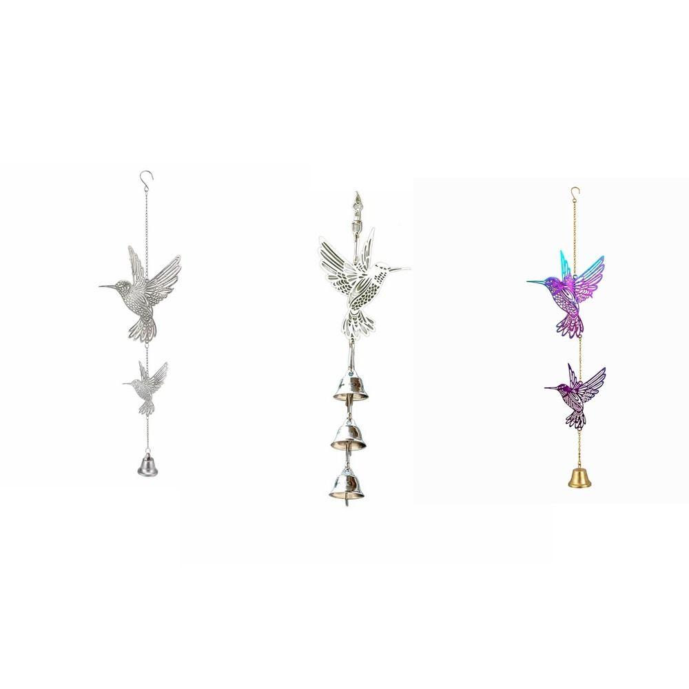 Garden Decor Hanging Wind Chime Hanging Pendant Hummingbird Wind Chimes Metal Bird Bell Tree Decor