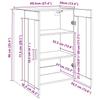 Wall Cabinet Black 69.5 X 34 X 90 Cm Particleboard