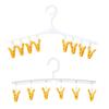 6 Clips 8 Clips Windproof Design Clothes Rack Plastic Laundry Rack Rotatable Drying Rack for Socks Towels Underwear