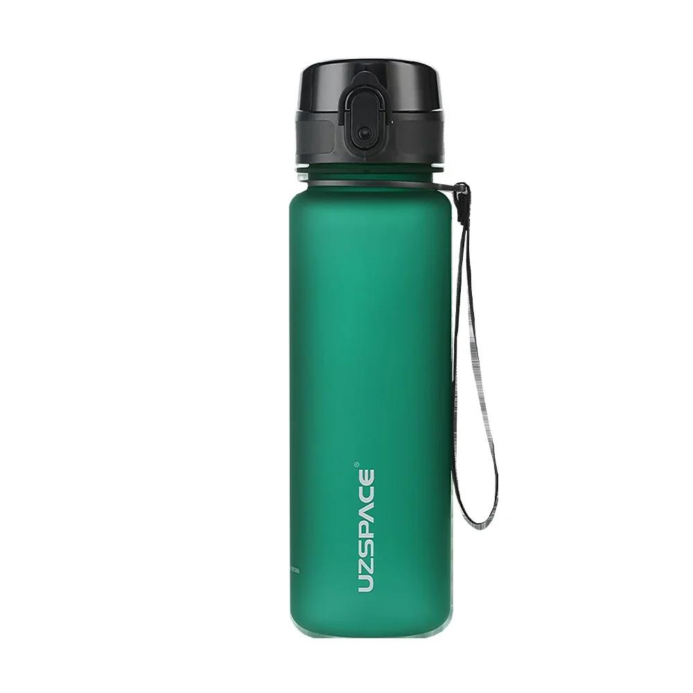 High Quality Water Bottle 500/1000ML Free Leak Proof Portable for Adult Children Sports Gym Cycling Eco Friendly Drink Bottle 0.5L темно-зеленого